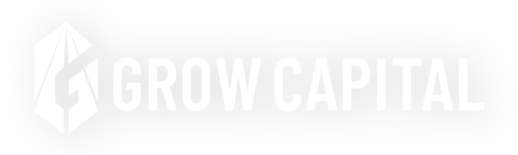 Grow Capital white logo with glow